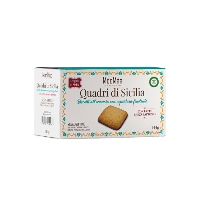 QUADRI DI SICILIA BISCOTTI ALL'ARANCIA SENZA GLUTINE MOOMAA