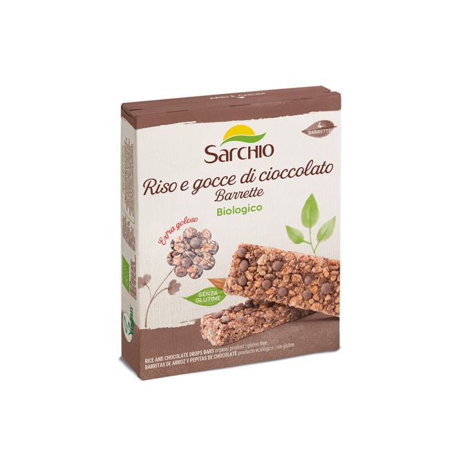 BARRETTE RISO E GOCCE DI CIOCCOLATO SENZA GLUTINE SARCHIO