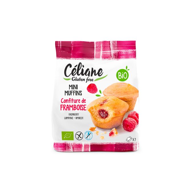 MINI MUFFIN BIO AI LAMPONI SENZA GLUTINE CELIANE