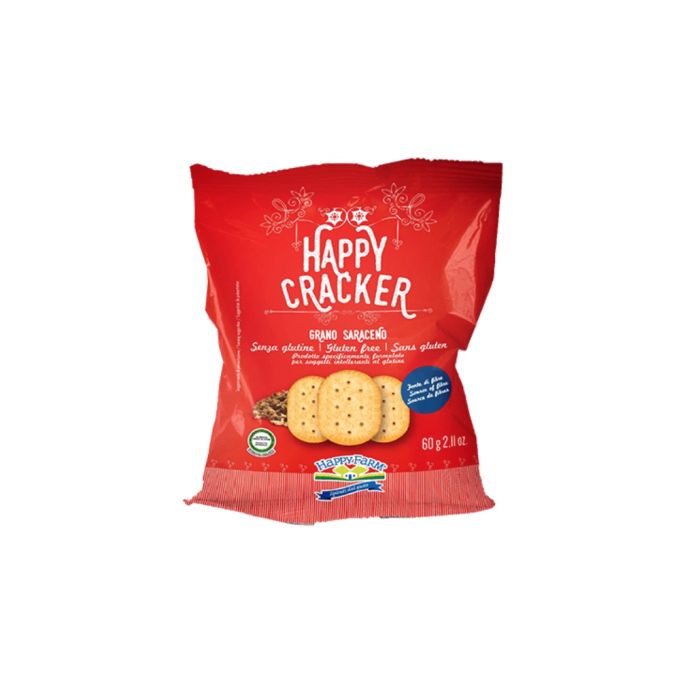 HAPPY CRACKER AL GRANO SARACENO SENZA GLUTINE HAPPY FARM