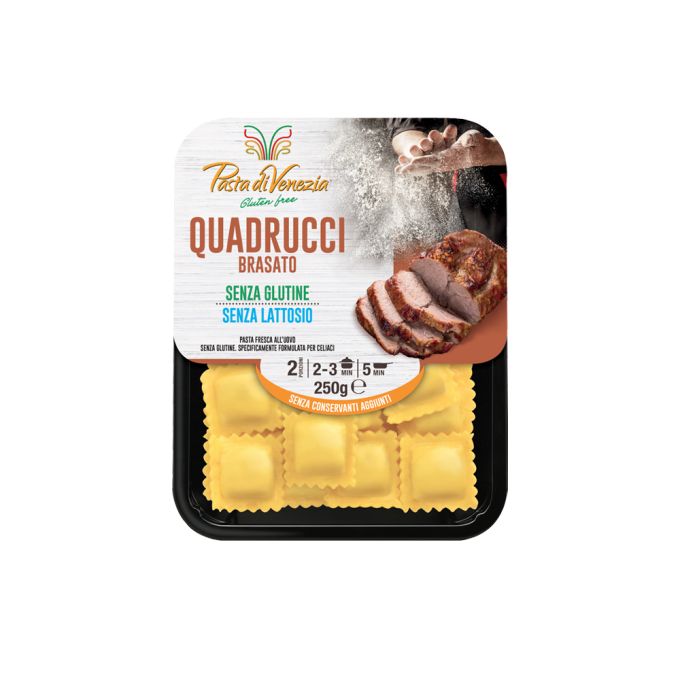 QUADRUCCI BRASATO SENZA GLUTINE PASTA DI VENEZIA