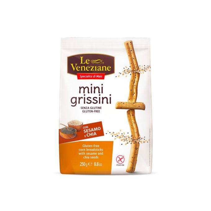 MINI GRISSINI SESAMO E CHIA SENZA GLUTINE LE VENEZIANE