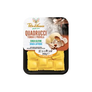 QUADRUCCI FUNGHI E PROVOLA SENZA GLUTINE PASTA DI VENEZIA