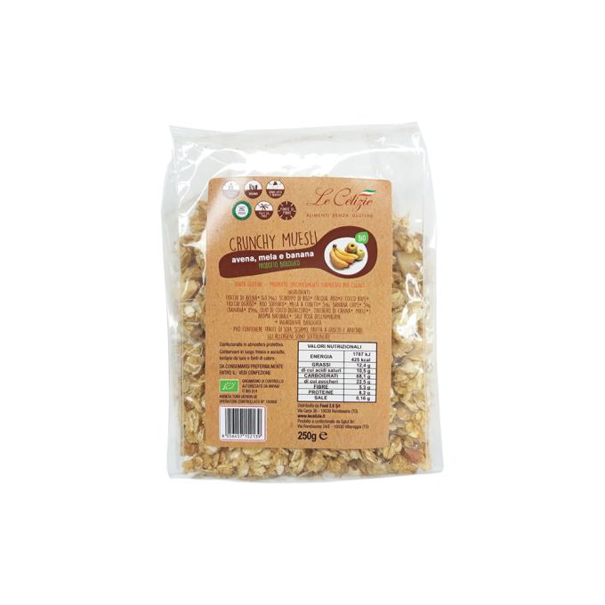 CRUNCHY AVENA MELA E BANANA SENZA GLUTINE LE CELIZIE