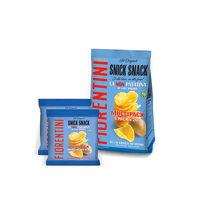 SNICK SNACK LA NON PATATINA AL SALE MARINO SENZA GLUTINE MULTIPACK FIORENTINI