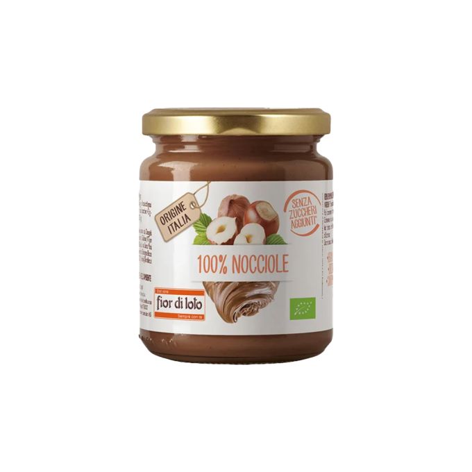 CREMA 100% NOCCIOLE TOSTATE SENZA GLUTINE FIOR DI LOTO