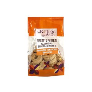 BISCOTTO PROTEIN NOCCIOLA E CIOCCOLATO FONDENTE LA BOTTEGA GLUTEN FREE