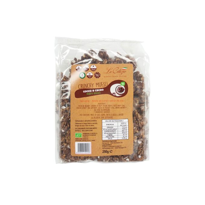 CRUNCHY COCCO E CACAO SENZA GLUTINE LE CELIZIE