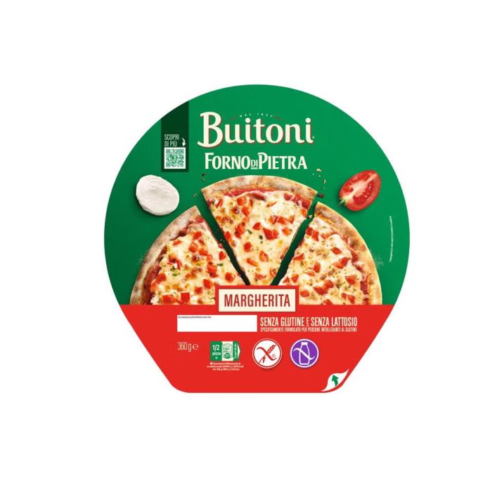 PIZZA MARGHERITA SURGELATA SENZA GLUTINE E SENZA LATTOSIO BUITONI