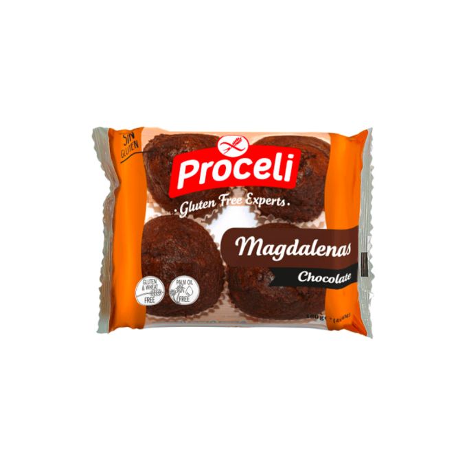 MAGDALENAS AL CIOCCOLATO SENZA GLUTINE PROCELI