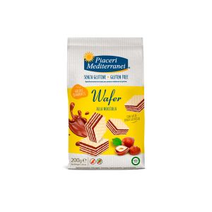 WAFER ALLA NOCCIOLA FORMATO QUADRATO SENZA GLUTINE PIACERI MEDITERRANEI