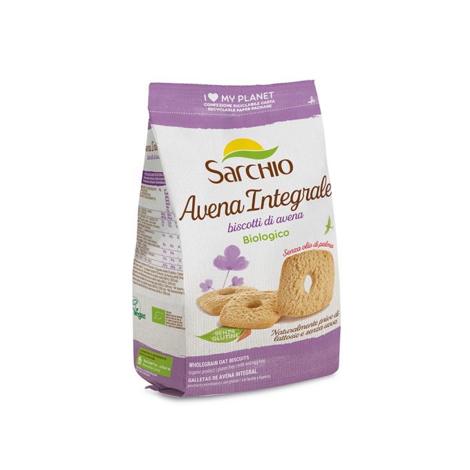 BISCOTTI DI AVENA INTEGRALE SENZA GLUTINE SARCHIO