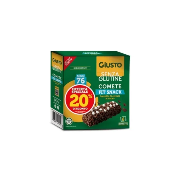 Comete Fit Snack al Cacao Senza Glutine 120 g GIUSTO SENZA GLUTINE